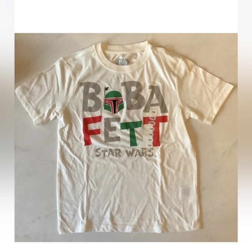 Star Wars Boba Fett Kids Tee - White, Red, Green, Gray